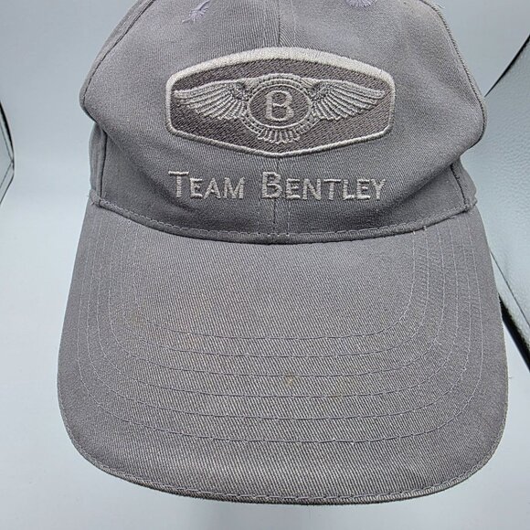Bentley Motors Team Bentley Gray Baseball Cap Adjustable Embroidered Logo Hat - Picture 10 of 10